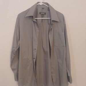 Make Offer Kenneth Cole Reaction Gray Button-Up Shirt
